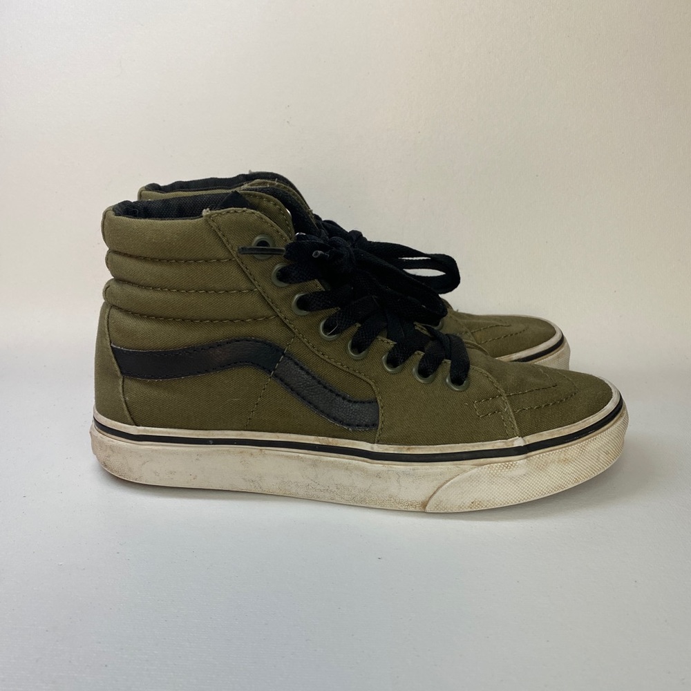 Van’s Sk-8 Hi Sneakers Women’s 5.5 Army Green/Black 721277 - Picture 3 of 9